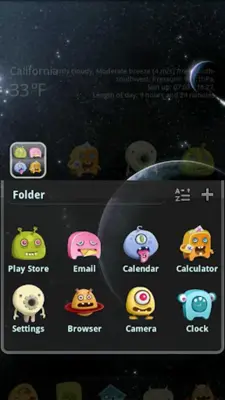 Alien GOLauncher EX Theme android App screenshot 1